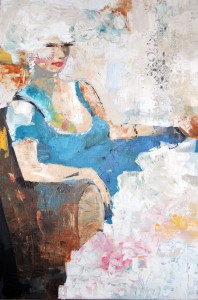 Dame in blauw - Karlien.nl