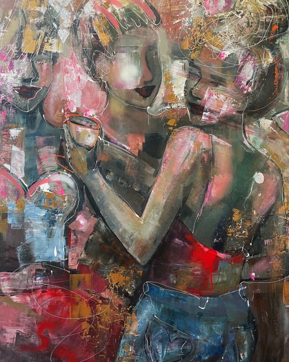 2023 – Blue Jeans – Karlien k kunst,art,karlien,modern,figuratief,hedendaagse kunst,art laren,singulart